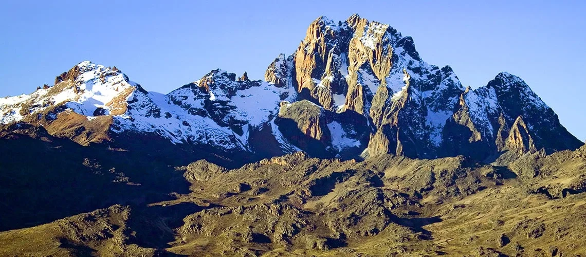 The snow-capped Mt Kenya peak webp